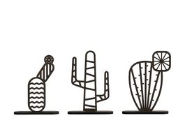 umasqu® Mini Cacti 3er-Set - Handarbeit