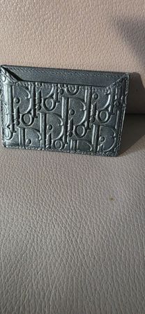 JOLI PORTE CARTE CHRISTIAN DIOR UNISEX CUIR NOIR