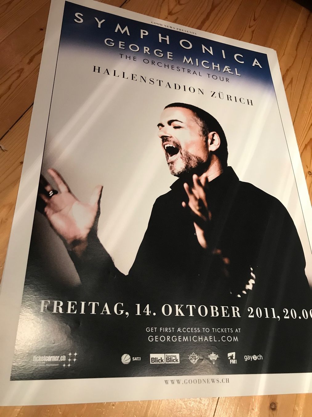 Foto & Immagini: George Michael Orginal Konzert Poster – Usato da Basel venduto da Stars12355