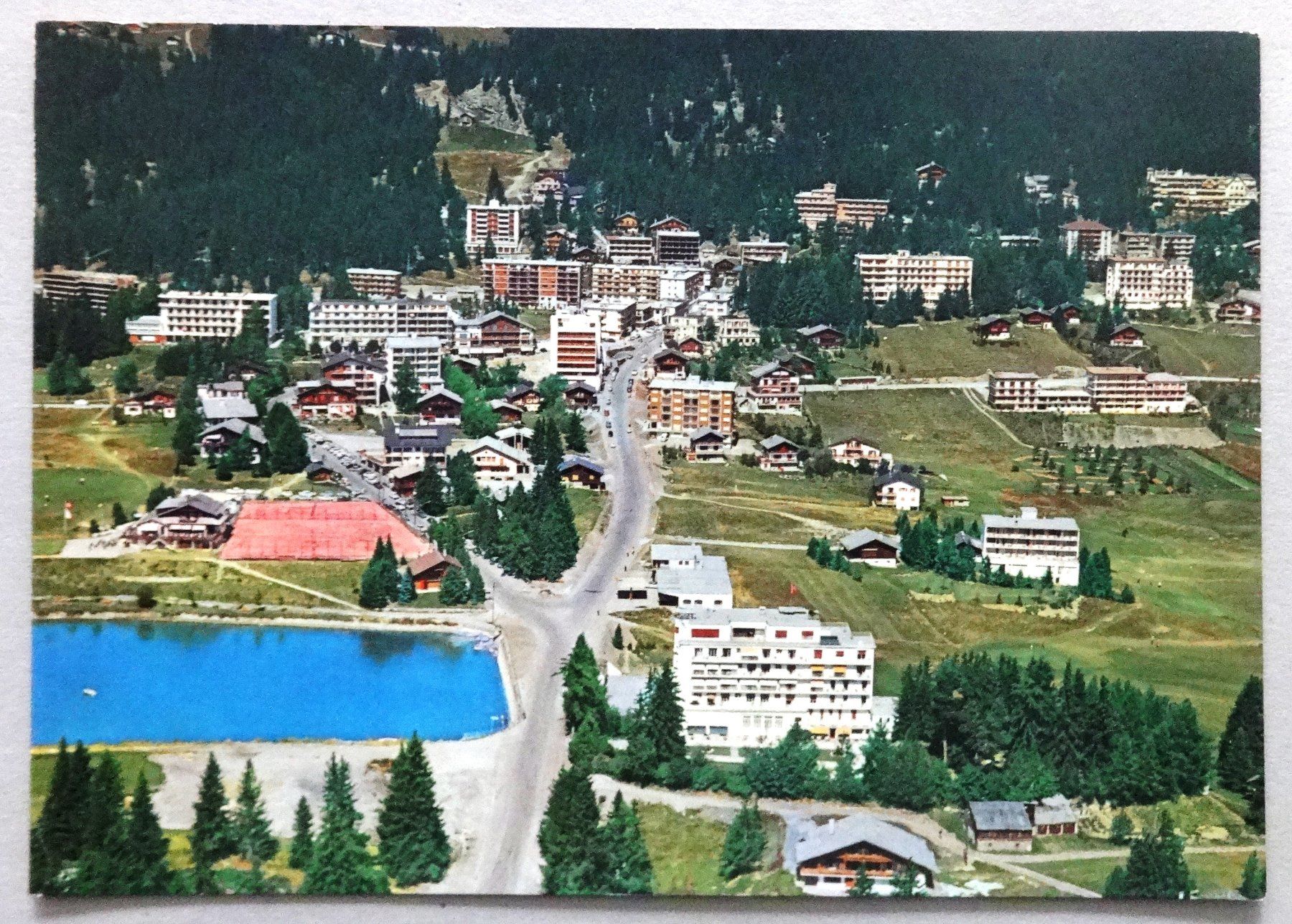 Cartoline postali: Crans-sur-Sierre, 1500 m, vue aérienne – Usato da Fétigny venduto da Billy2miny