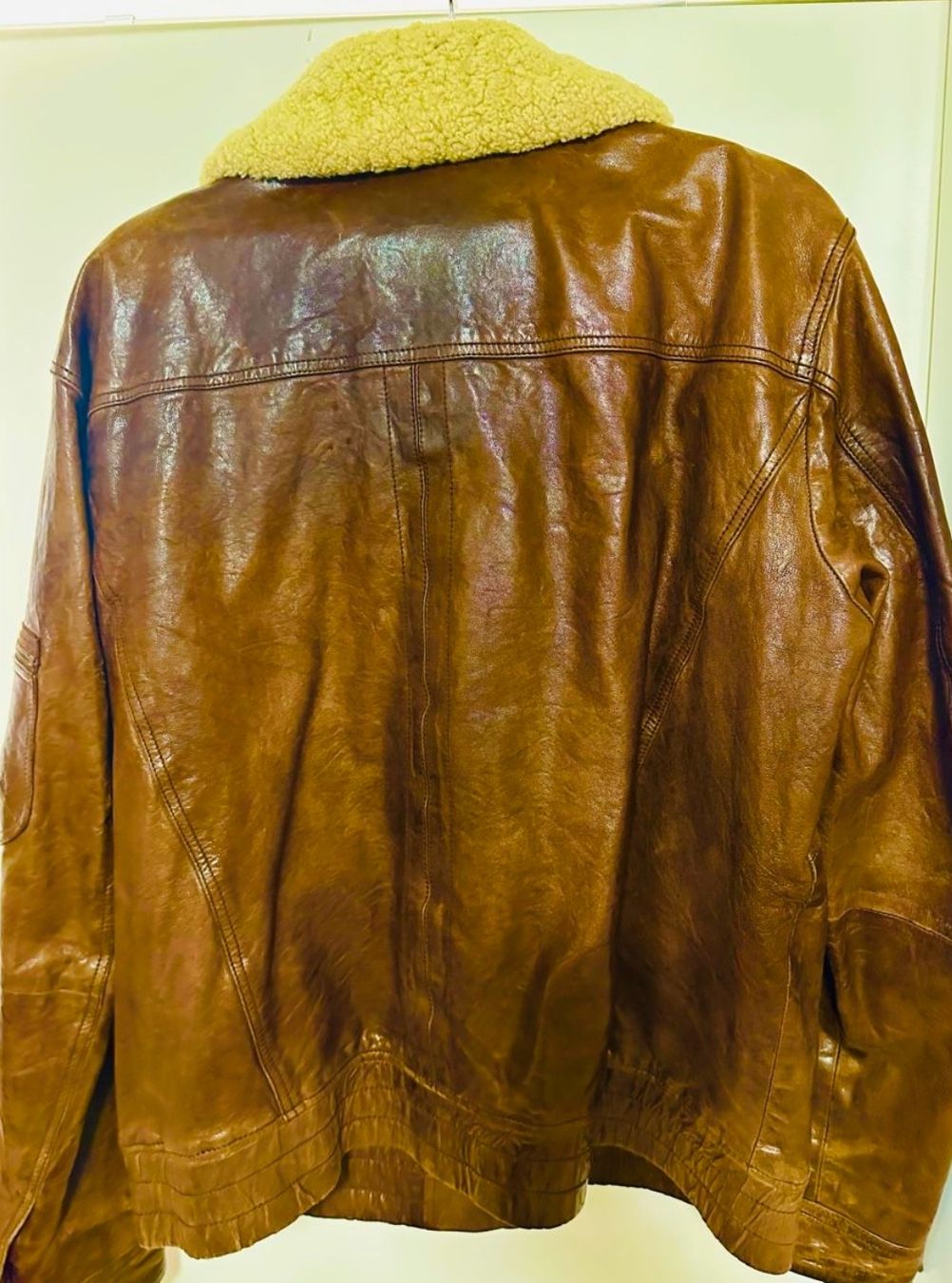 Jacken: Trapper Piloten Lederjacke Bomberjacke XL, Cognat – Gebraucht aus Stäfa von Phphch 1