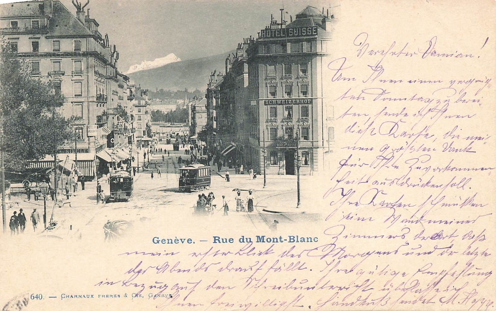 Cartoline postali: Geneve tram Straßenbahnen – Usato da Biasca venduto da Blenio71