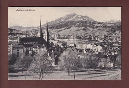 LUZERN - Teil mit Hofkirche - 1909