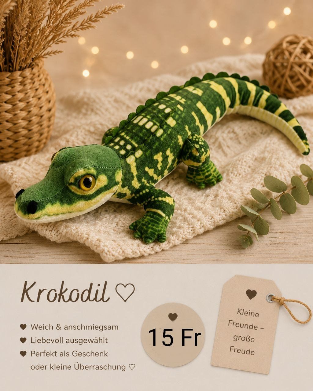 Spielzeuge: Püschtier Kroko – Neu (gemäss Beschreibung) aus Widnau von Sau_r9gp