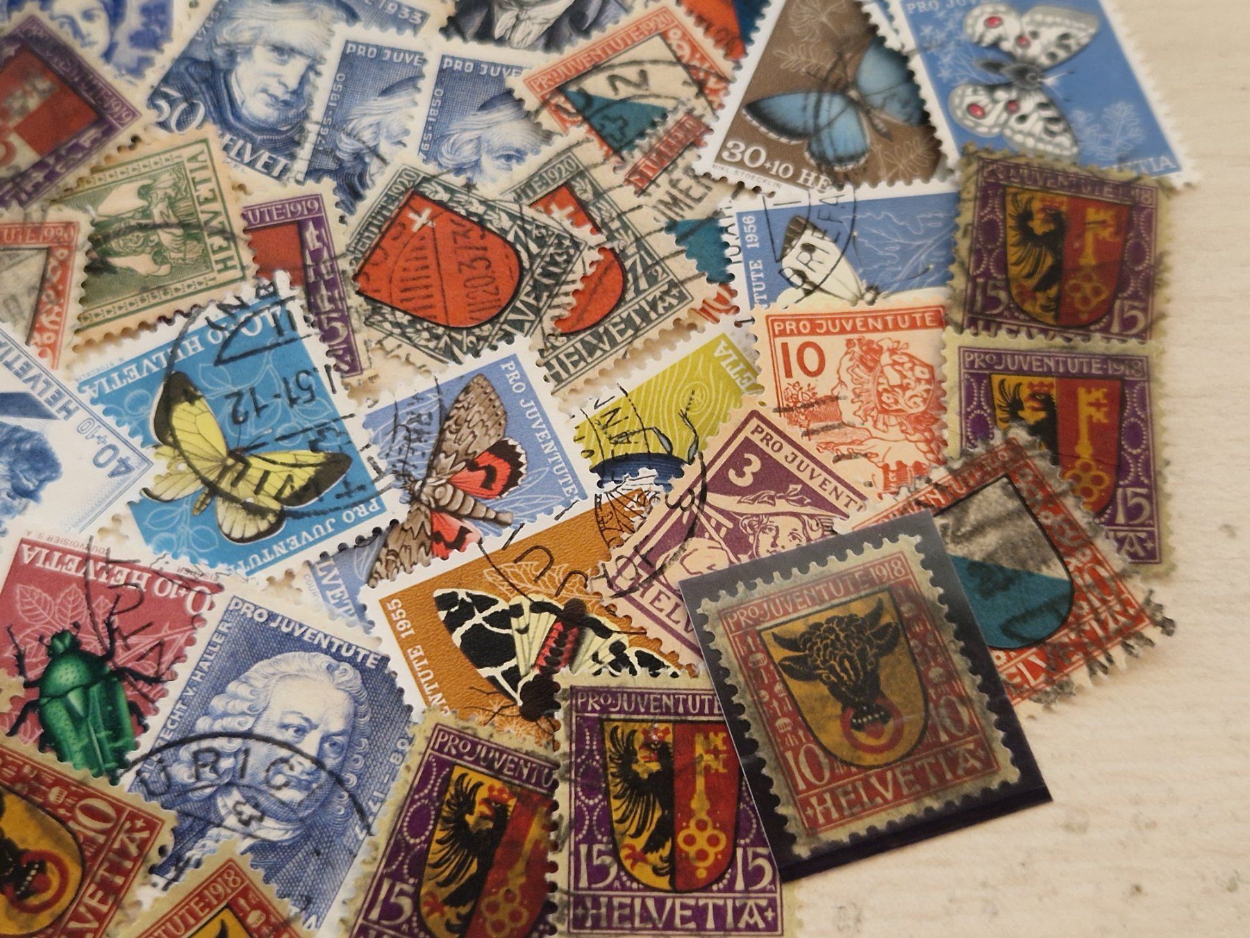Alle Briefmarken: Ansammlung PJ, Top Kat, ab 1.- – Gebraucht aus Burgdorf von Glossy01 4