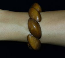 Bracelet en tagua - brun clair