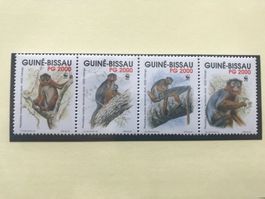 WWF Guinea-Bissau 1992 Satz Roter Stummelaffe postfrisch