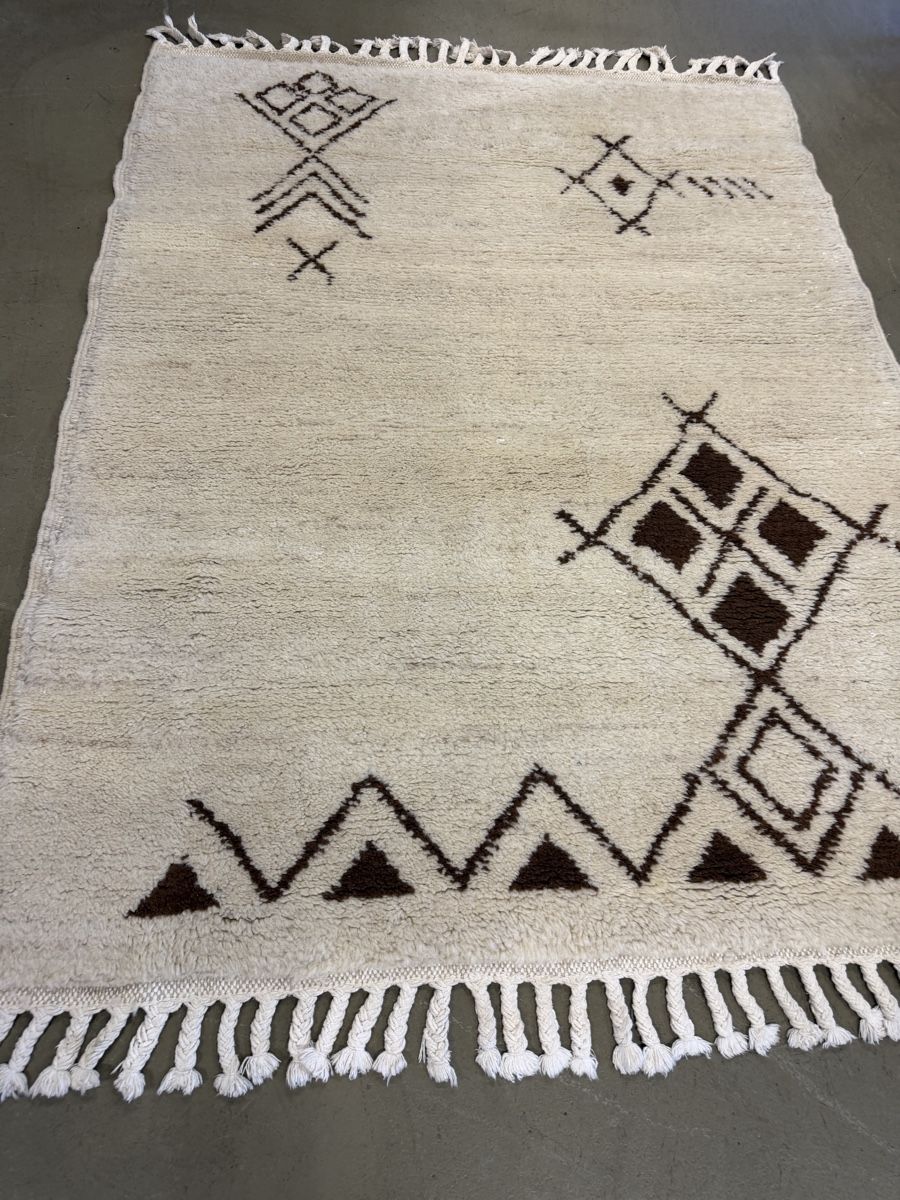 Tappeti: Teppich Beige mit Muster Fransen gut erhalten 203x154cm – Usato da Strengelbach venduto da RaenAntikDesign 1