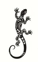 Gecko schwarz Metall (30 cm)