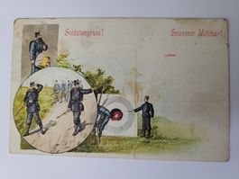 Historische Ansichtskarte Soldatengruss gelaufen 1913 Box1