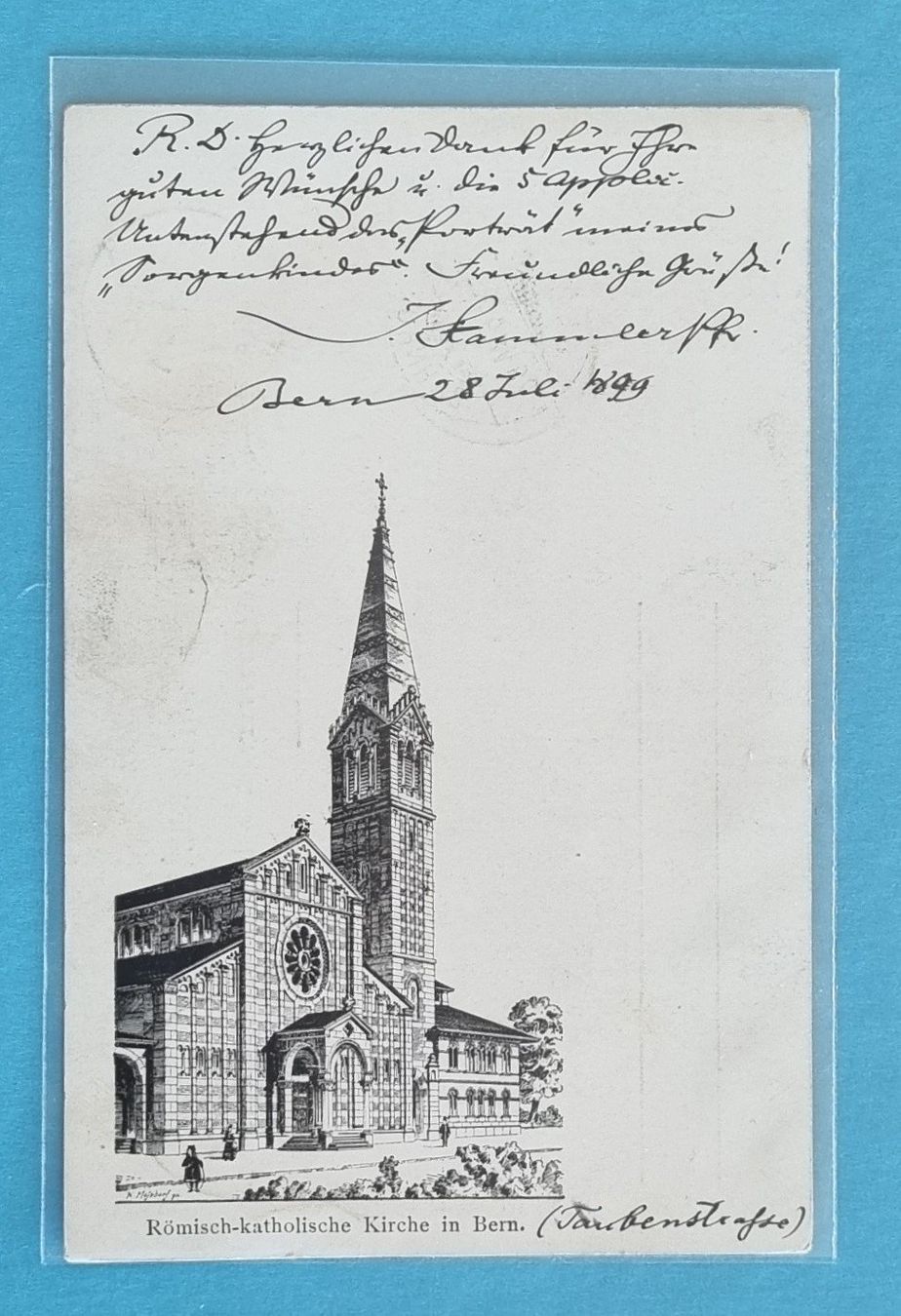Cartoline postali: Bern - Römisch-katholische Kirche - 1899 – Usato da Rothrist venduto da RROENK