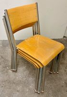 4 Stück Set Stapelstühle Stahlrohrstühle