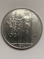 100 Lire Münze 1974 🇮🇹🪙