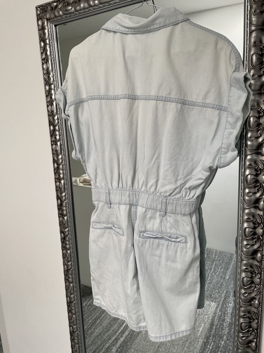 Zara Tute: Zara Denim Romper - Size S - Light Blue – Usato da Sementina venduto da NinaDel 3