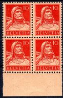 TELL BRUSTBILD 1914 TYP 126I **POSTFRISCH** 4ERBLOCK - AX204