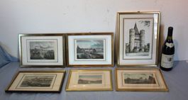 Lot aus Räumung Stich Lithografie Basel Goldrahmen
