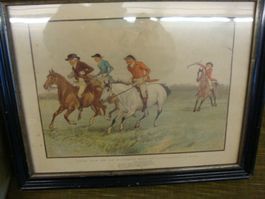 4 Farblithos aus England, 1880er Jahre