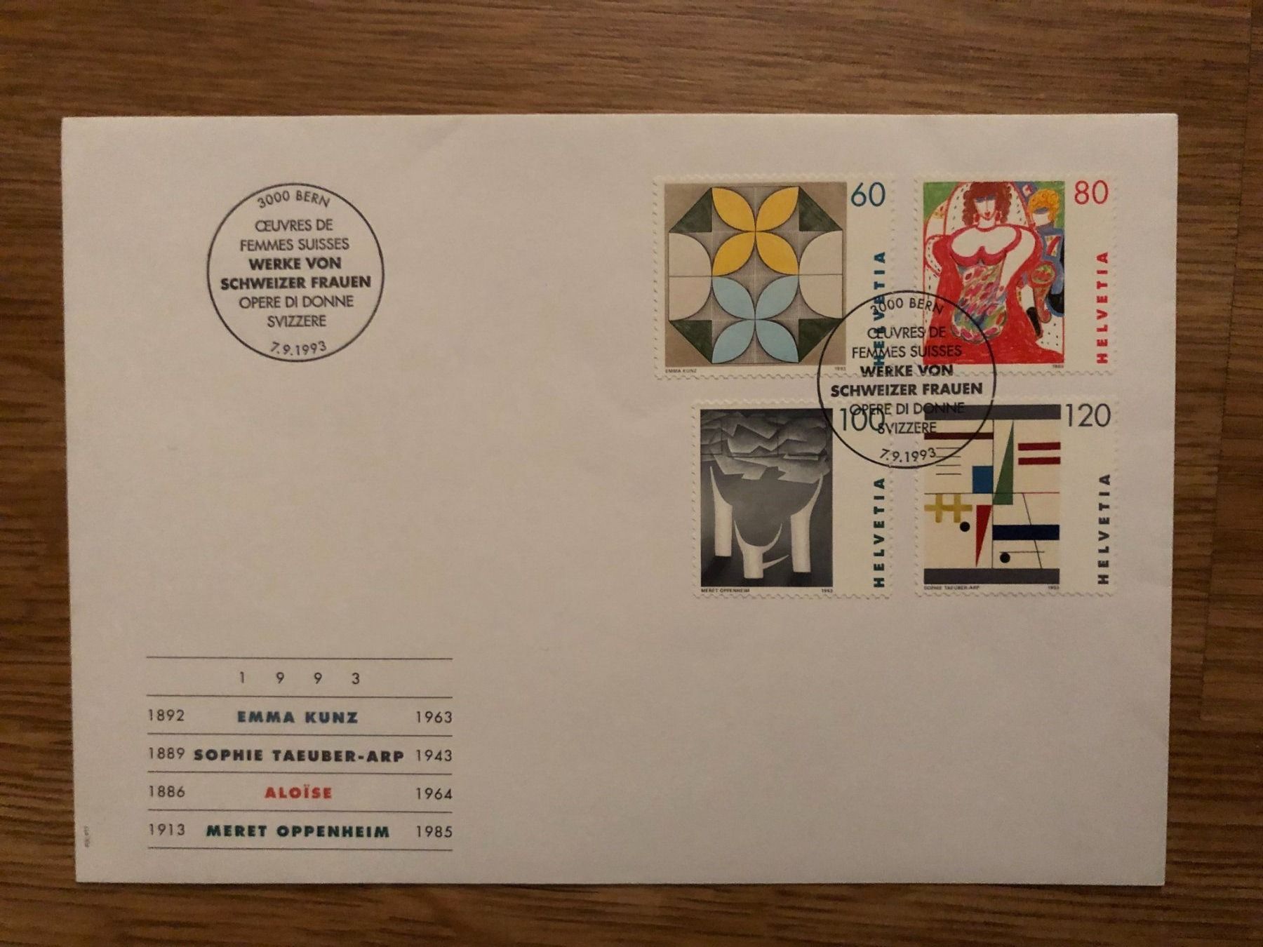 Alle Briefmarken: FDC Werke von Schweizer Frauen 7.9.1993 – Neu (gemäss Beschreibung) aus Landquart von interesse63