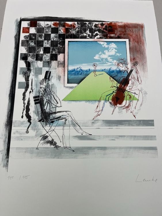 Grafica & Litografie: HORST LEMKE LITHOGRAPHIE SIGNIERT NUMMERIERT – Usato da Gersau venduto da grafik-kunst
