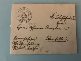 1851 Faltbrief mit Inhalt, Winterthur - Weinfelden