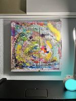 Abstraktes Unikat  1 Jahr in Farbe  Acryl & Struktur