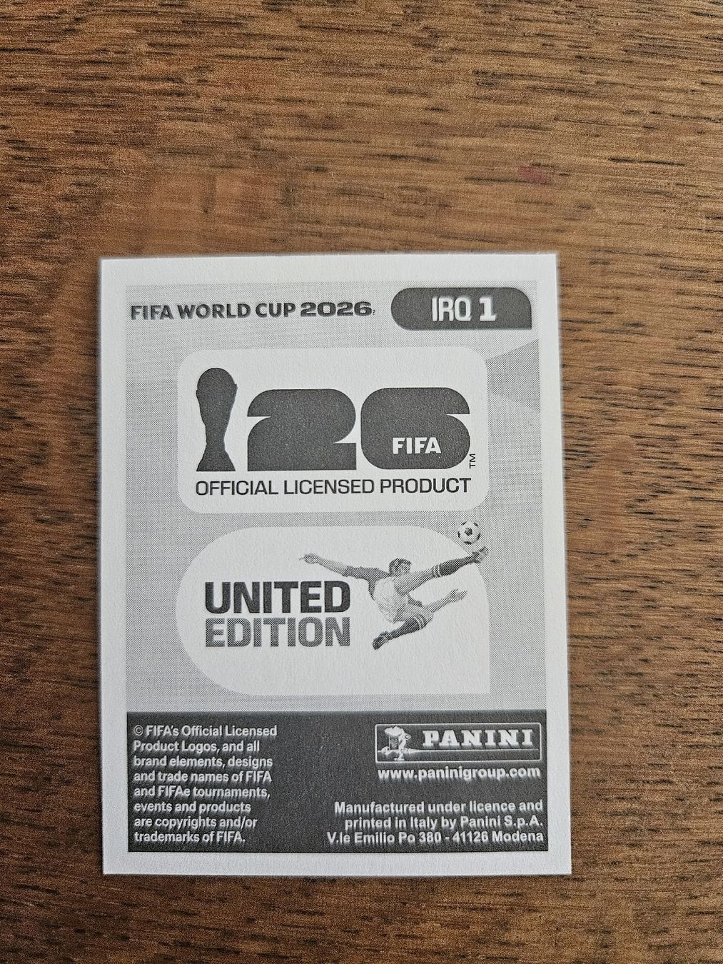 Panini Sammelbilder & Trading cards: Panini Sticker WM 2026 - IRQ 1 – Neu (gemäss Beschreibung) aus Reinach BL von BaselStar 1