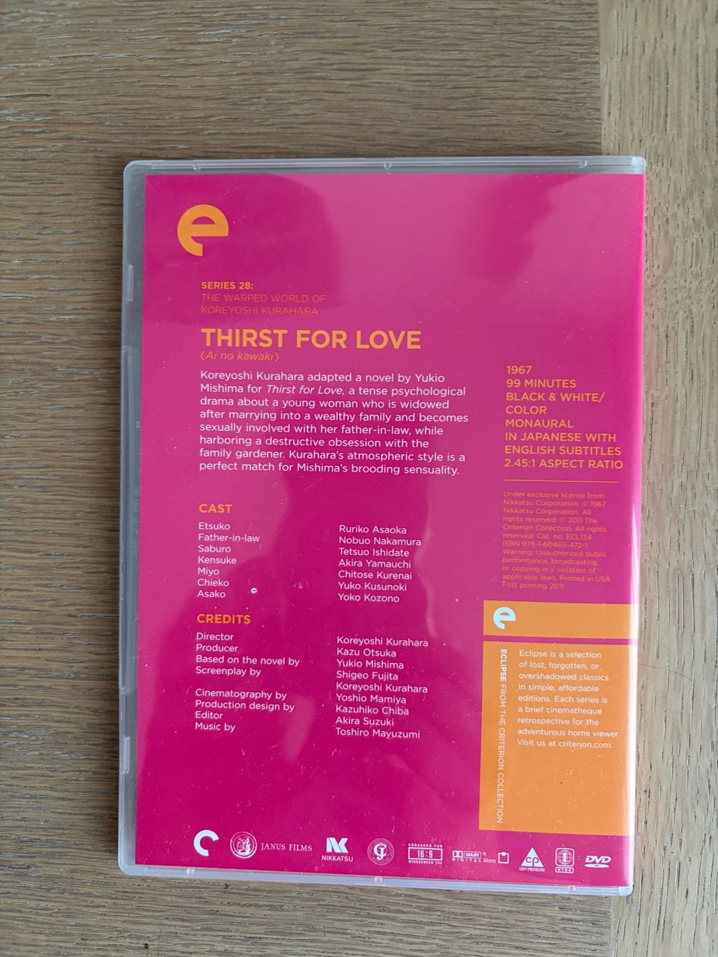 Tutti i DVDs: DVD THIRST FOR LOVE – Usato da Geneve venduto da tigre69 1