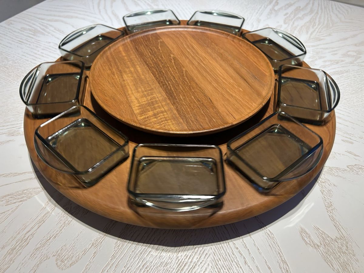 Piatti di portata: Drehtablett TEAK Vintage von Digsmed Danmark – Usato da Küssnacht am Rigi venduto da silvretta13