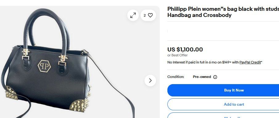 Philipp Plein Borse da donna: PHILIPP PLEIN Tasche / sac – Nuovo (secondo la descrizione) da Collonges venduto da Auganien 9