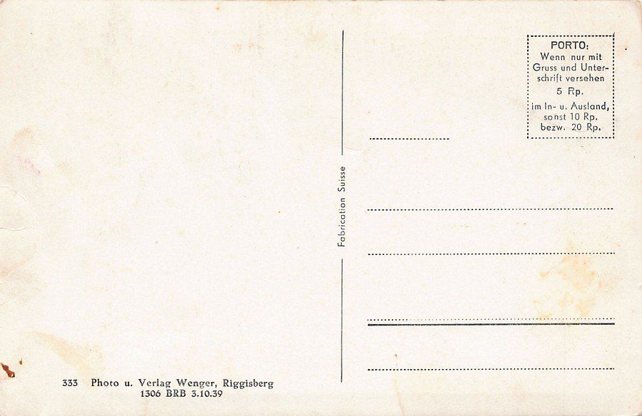 Cartoline postali: Riggisberg, Schafhirte, um 1935 – Usato da Frauenfeld venduto da POML 1
