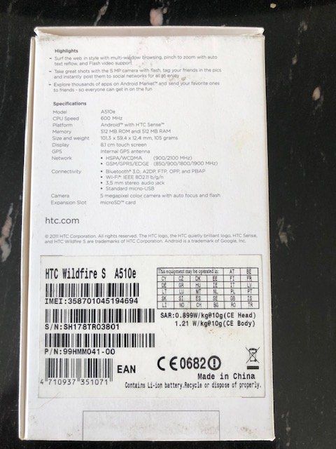 HTC Telefoni cellulari / Smartphones: HANDY- HTC Wildfire S – Usato da Muttenz venduto da Gucci2005 4