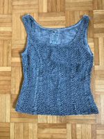 Nile Top XS, Graue Spitze, Baumwolle und Seide
