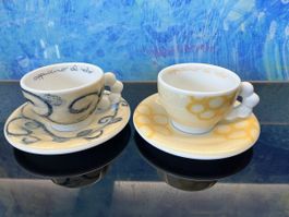 2 Thun Kaffeetassen Caffe al volo Geschirr Dessertschalen