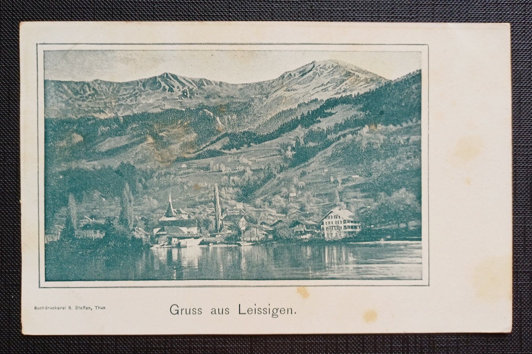 Cartoline postali: AK Dorfansicht LEISSIGEN um 1920 – Usato da Brittnau venduto da simionius