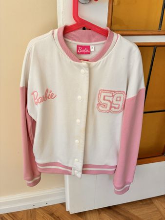 Jacke Barbie weiss rosa Grösse 152 guter Zustand