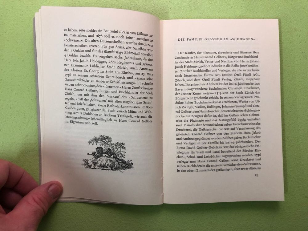 Das Salomon GessnerHaus «zum Schwanen» an der Münstergasse Kaufen