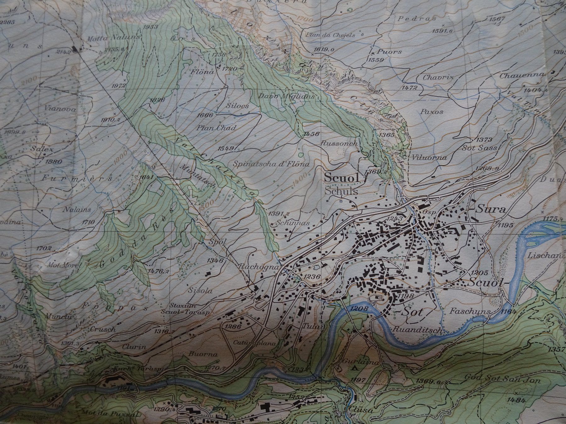 Landkarten & Atlanten: Landeskarte der SChweiz:  Scuol – Gebraucht aus männedorf von purzelchen 1