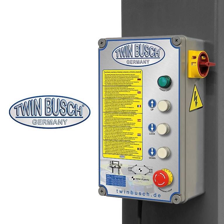 Twin Busch Piattaforme elevatrici & Crick: 2 Säulen Hebebühne 4.2 t BASIC autom. Entriegelung GREY-Line – Nuovo e nell'imballaggio originale da Rüthi (Rheintal) venduto da Toptool-3 1