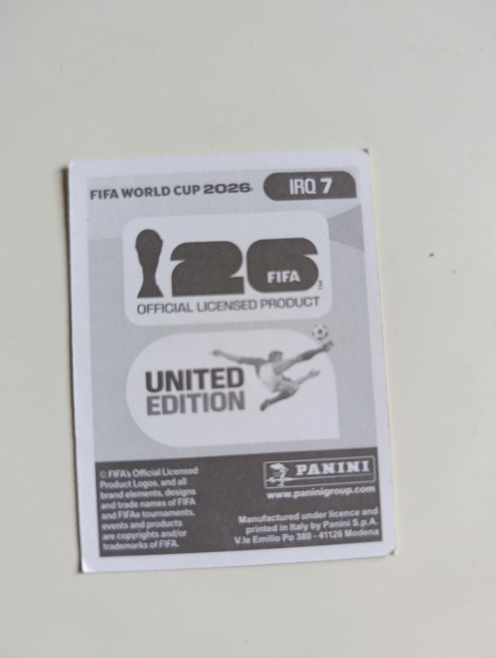 Panini Sammelbilder & Trading cards: Panini World Cup 2026 IRQ 7 – Neu (gemäss Beschreibung) aus Lavey-Village von pas_7xd2 1