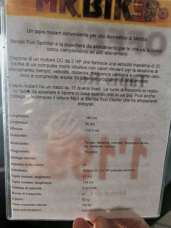 Hometrainer: NUOVO Tapis Roulan Merida Run Sprinter – Neu (gemäss Beschreibung) aus Bellinzona von MISTER.BIKE 5