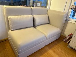 Canapé modulable blanc avec rangement