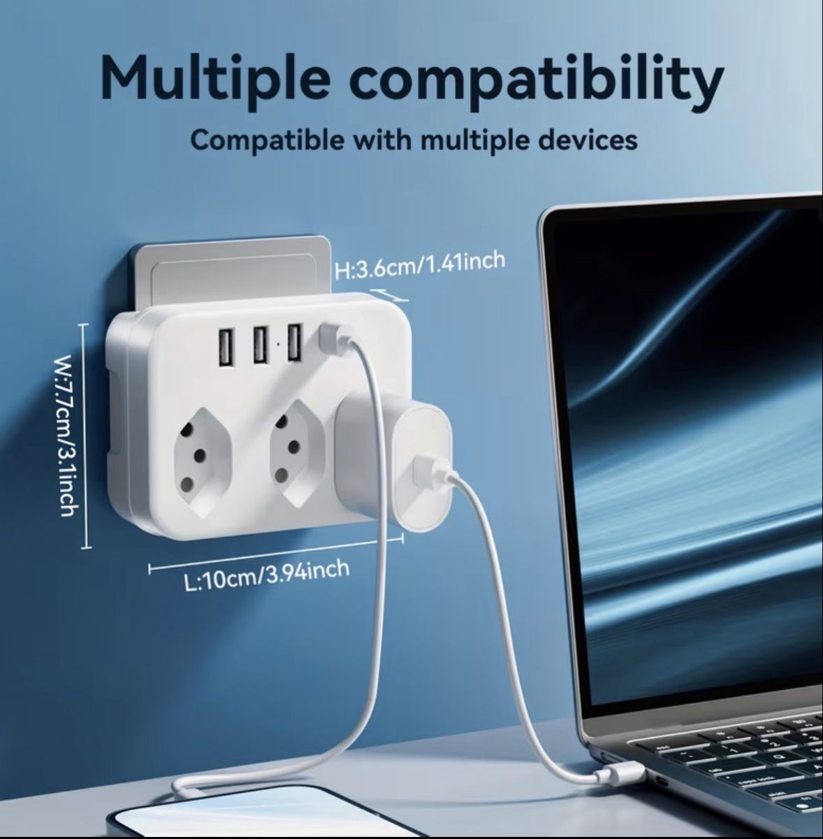 Spine: 7 in 1 Steckdosen mit USB-Anschlüssen / Schwarz – Nuovo e nell'imballaggio originale da Kloten venduto da digi-Galaxy 2