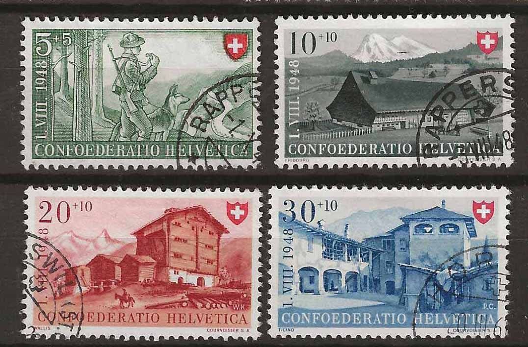 Tutti i francobolli: PP048 - Pro Patria 1948 obl. – Usato da Trélex venduto da Phil_Albert