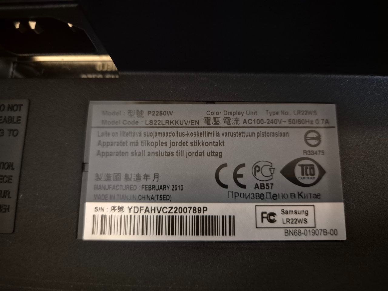 Samsung Monitor: Samsung SyncMaster P2250 22" Monitor für Gaming Streaming – Usato da Dübendorf venduto da Alessandro-DG 3