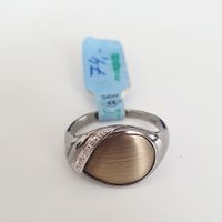 925 Silber Ring geschwärzt Zirkonia Grösse 17.5mm