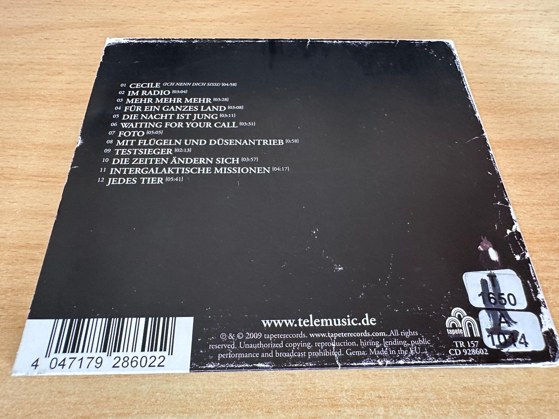 CD: Tele – Jedes Tier – Usato da Rikon im Tösstal venduto da Alpenmutz 1