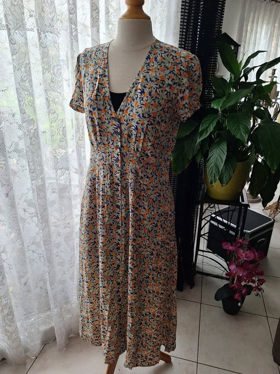 Robe Comptoir Des Cotonniers - Taille 38 - Imprimé Floral - En Soie - Neuve Sans étiquettes