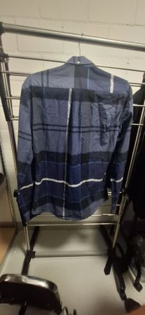 Barbour shirt blue checkered pattern acceptable condition