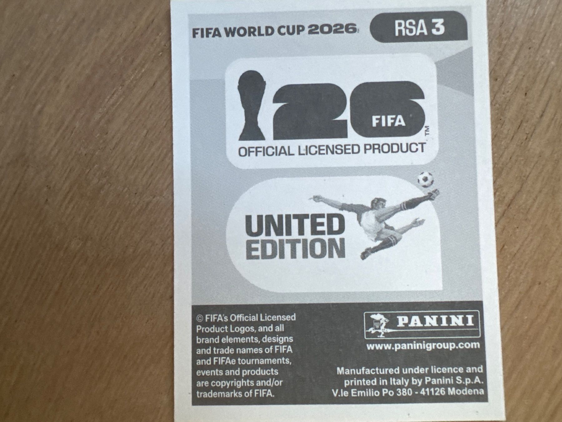 Panini Cartes à collectionner: Panini 2026 RSA 3 – D'occasion à Lausanne par FabienA 1