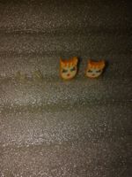 OHRRINGE MODESCHMUCK,,2 KATZEN,,WEISS ,,ORANGE,,SCHWARZ,,ROT